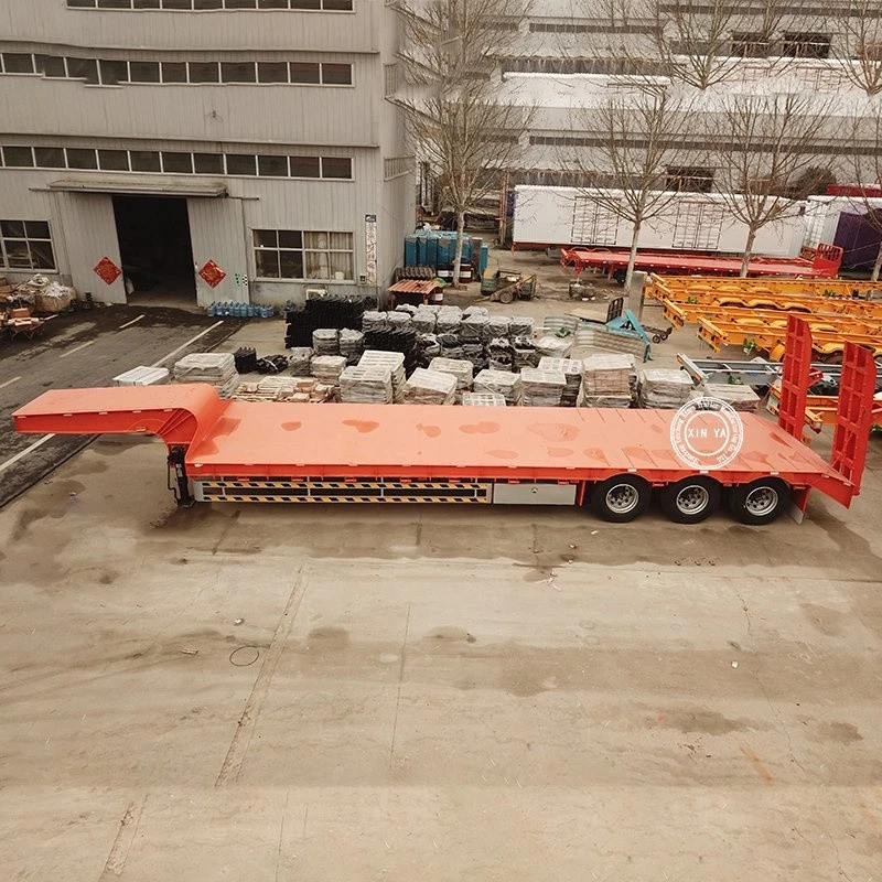 40/60 Ton Low Flatbed Semi-trailer factory