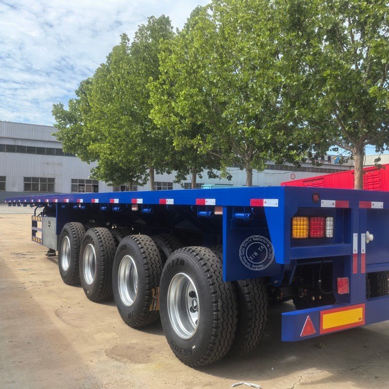 Flatbed Semi-trailer With Axle Lifting factory