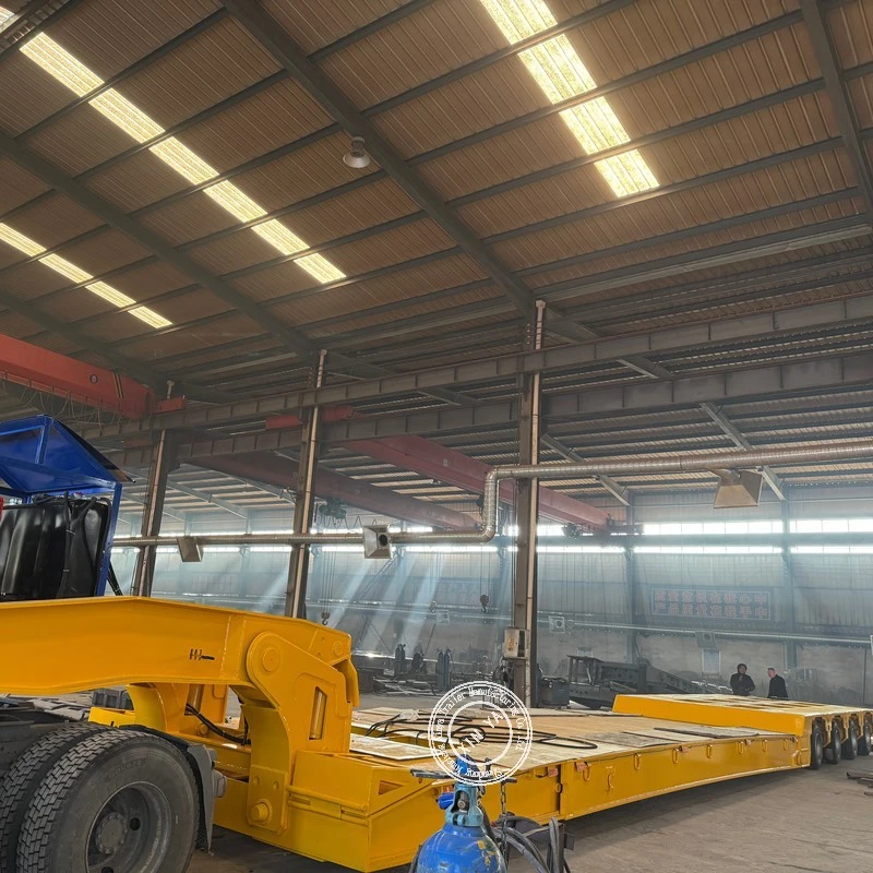 Gooseneck Detachable Lowbed Semi Trailer factory