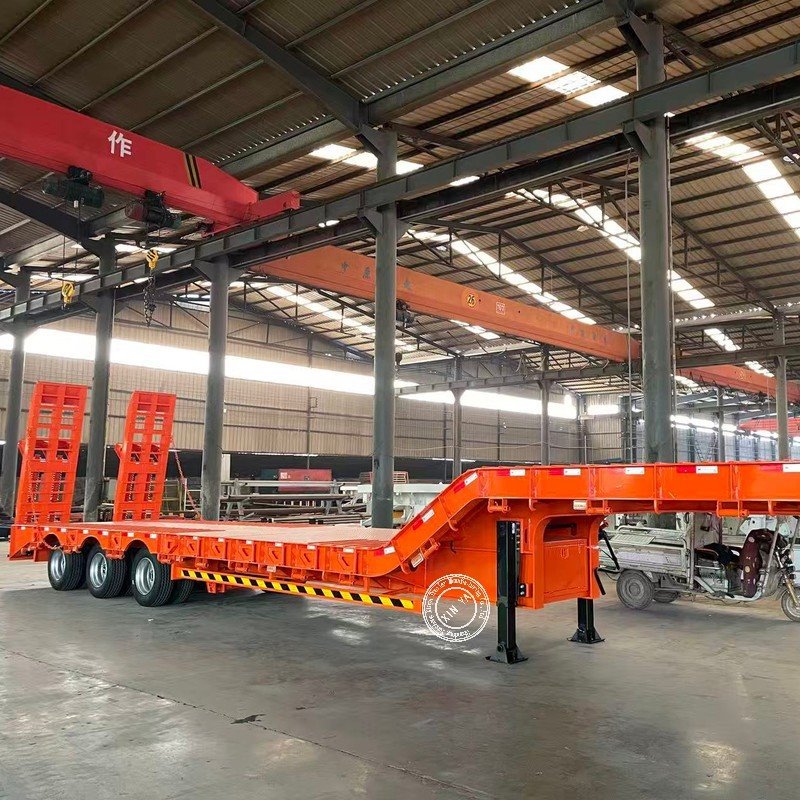 Gooseneck Low Flatbed Trailer factory