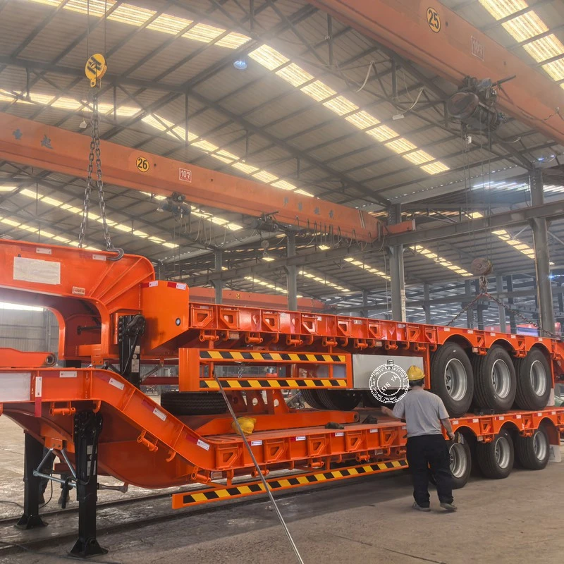 Lowboy Truck Semi Trailer