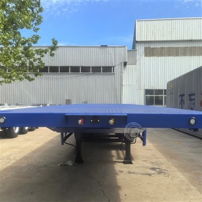 Flatbed Semi-trailer With Axle Lifting